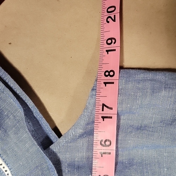 J Crew Size XL Linen Blend On or Off Shoulder Dress, Excellent Used Condition - Picture 8 of 14